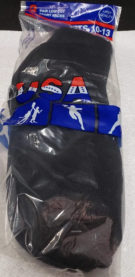 Abril -- Men's Cotton Golf Socks -- 3Pr Pack -- Black