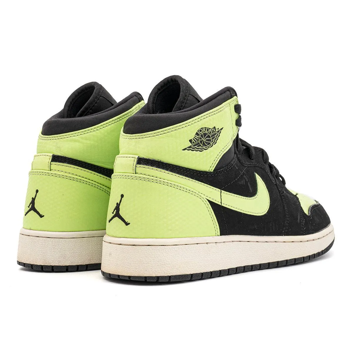 Air Jordan 1 Retro High-Top Sneakers Leather Black Colour For Men