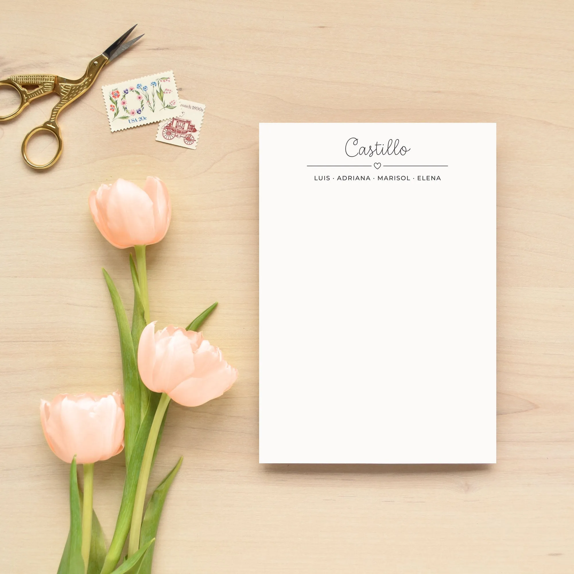 Charm Family Personalized Notepad