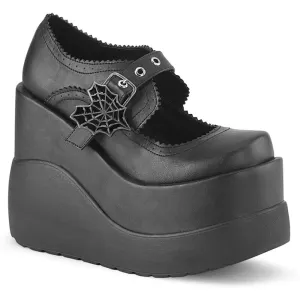 Demonia Spiderweb Buckle Platform Mary Jane Void-38