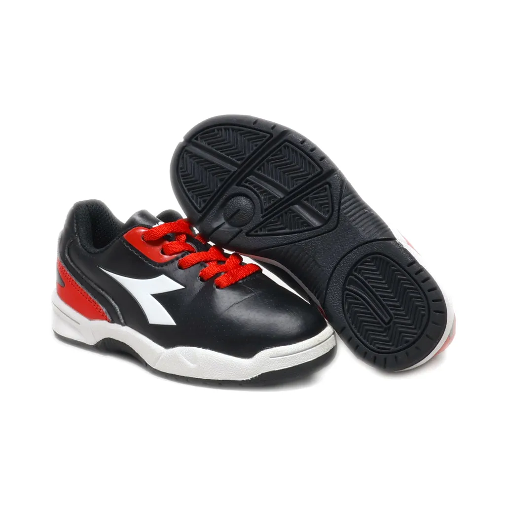 Diadora Sport Shoes Leather Black Colour For Kids