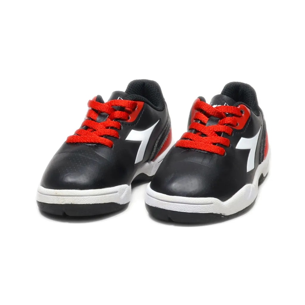 Diadora Sport Shoes Leather Black Colour For Kids