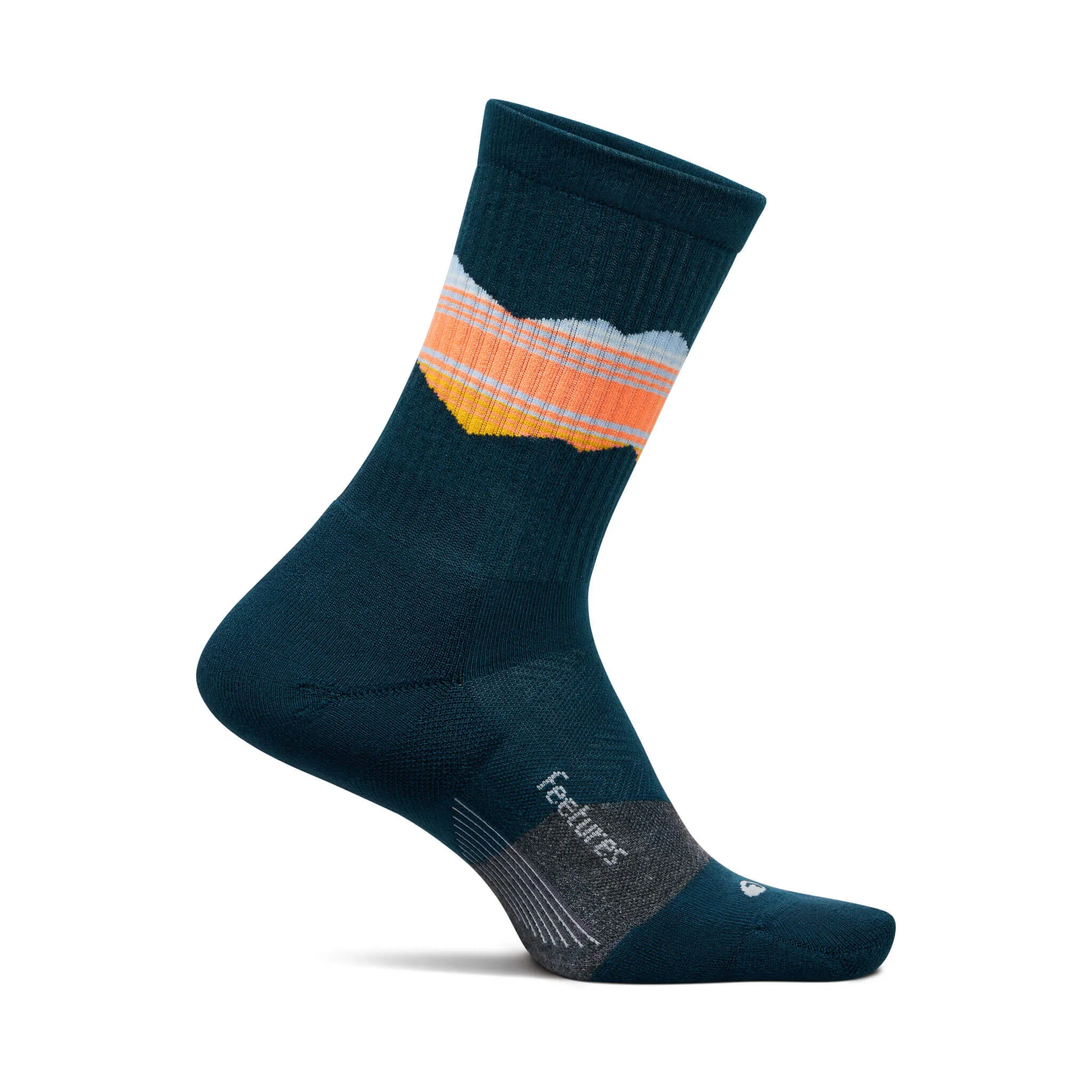 Feetures | Unisex Trail Max Cushion Mini Crew - Blue Ridge Navy