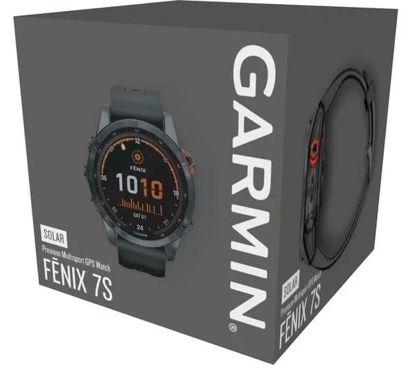 Garmin Fenix 7S Solar multisport GPS Watch, Black