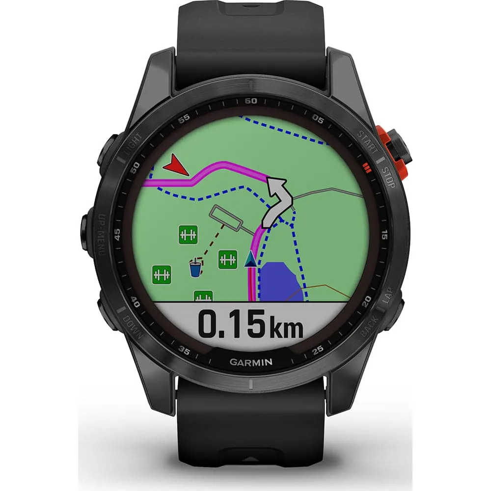 Garmin Fenix 7S Solar multisport GPS Watch, Black