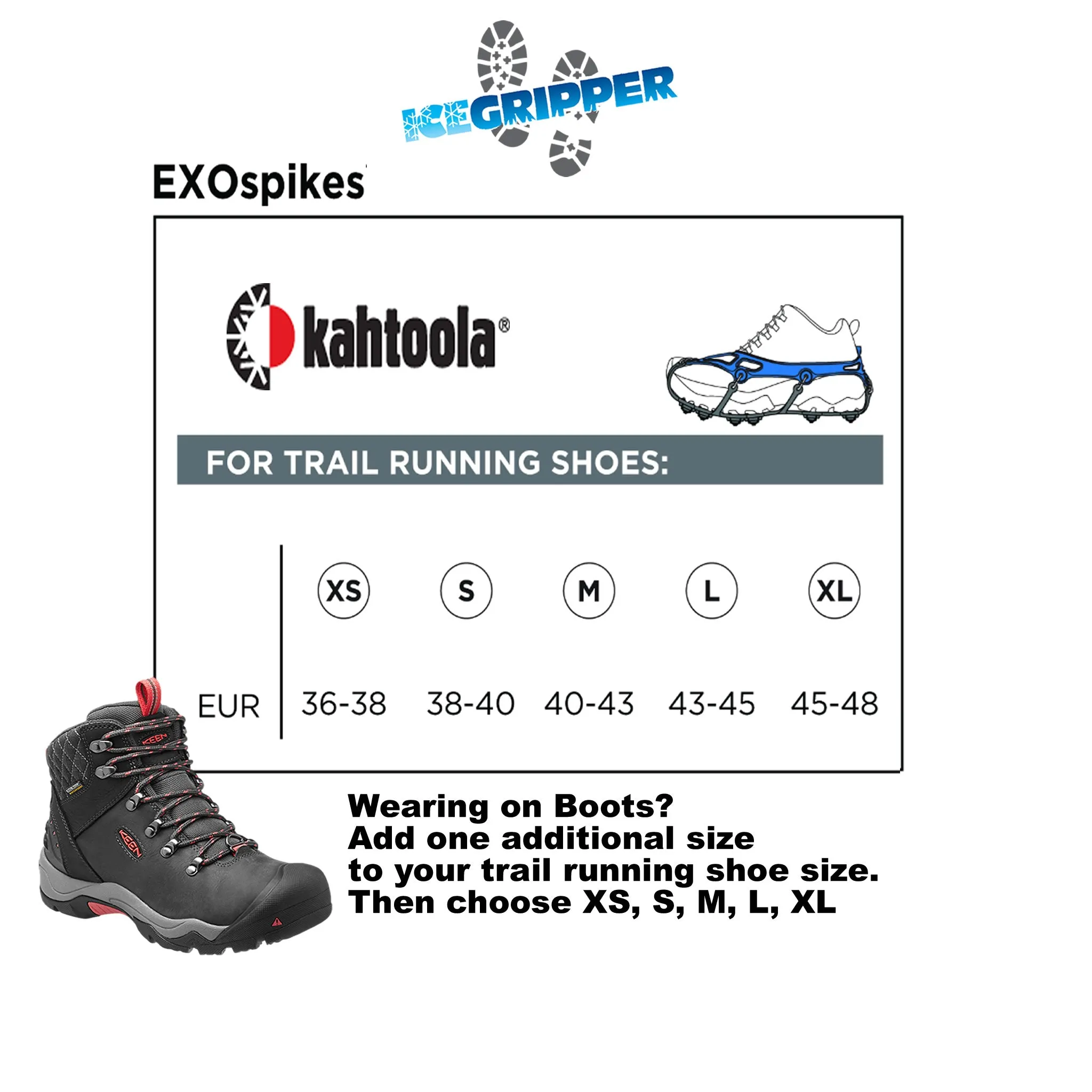 Kahtoola EXOspikes Footwear Traction - Cross Terrain Performance