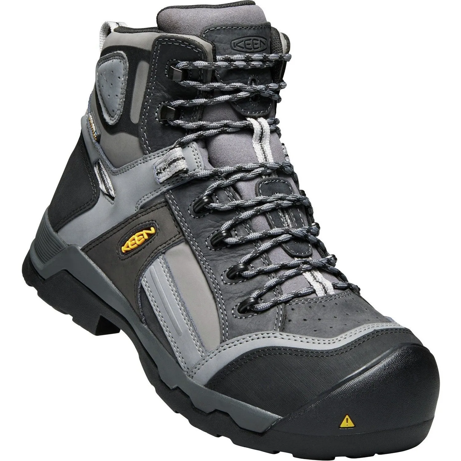 Keen Utility Men's Davenport 6" Mid Comp Toe Ins WP Work Boot Gray - 1017804