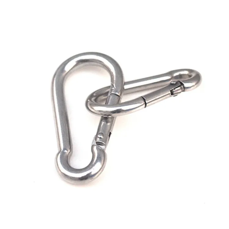 M9 Stainless Steel Carabiner Spring Hook Multi-tool Mountaineering Buckle Lock Camping Hook Rope, Inner Diameter: 8.84mm