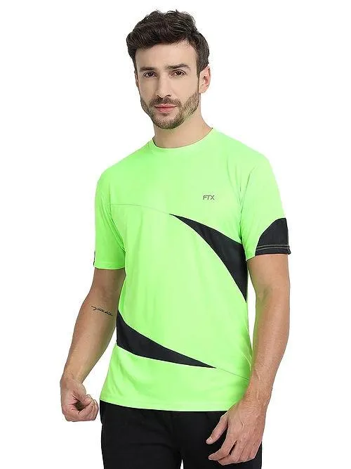 Men's Bi-Color Dri-FIT T-Shirt (Lime Green & Charcoal) - Workout & Everyday Comfort