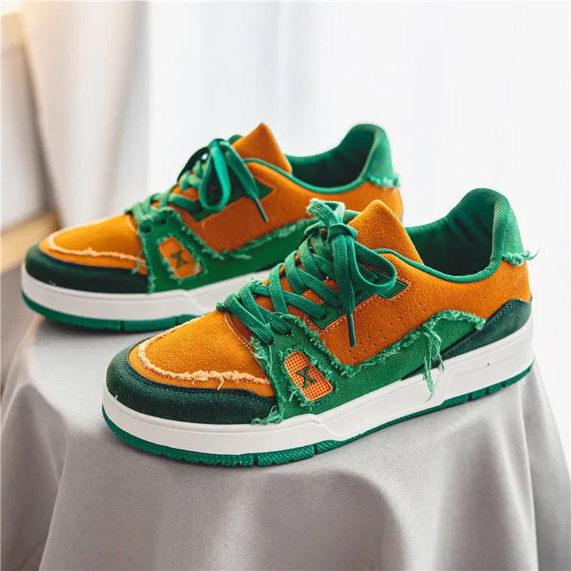 Men's Sneakers Casual Breathable Lace-Up Board Shoes