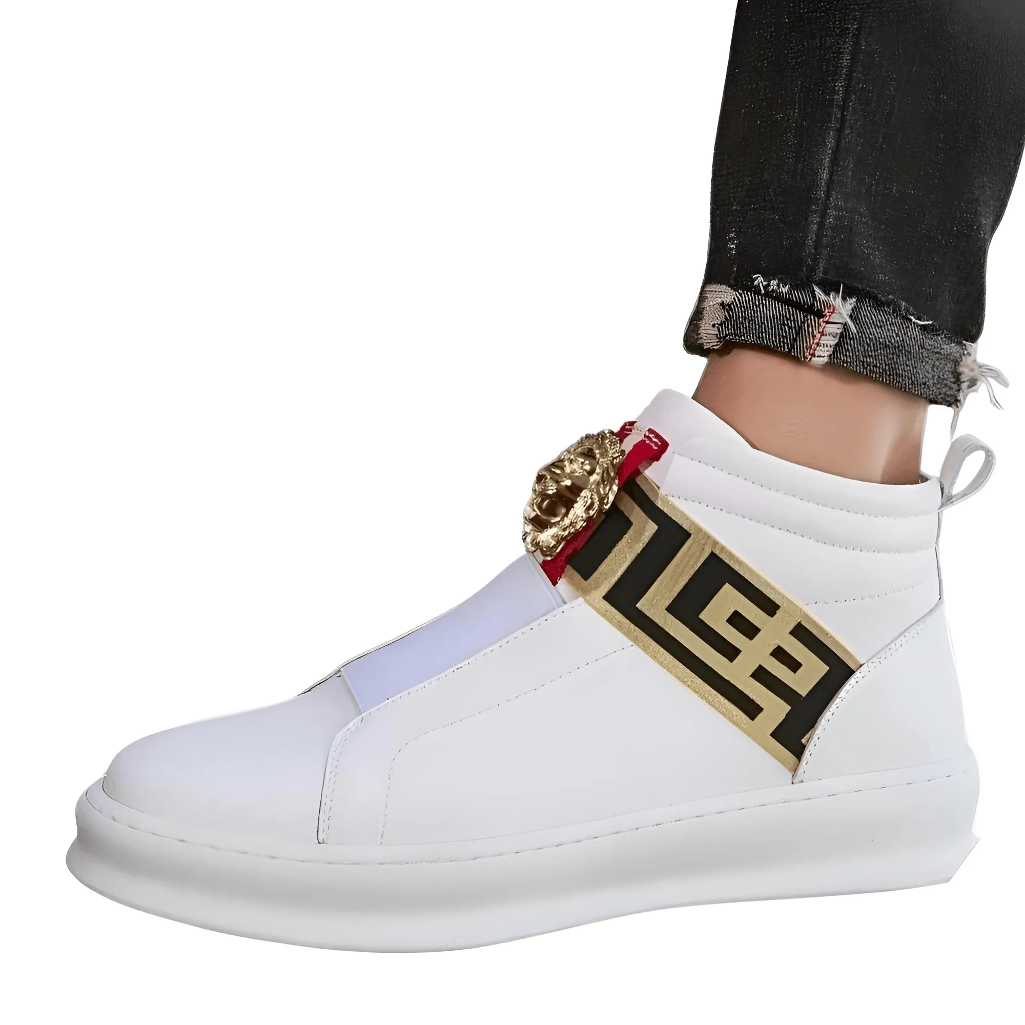 New Men's Casual Luxury Designer Style High Top Luxury Sneakers