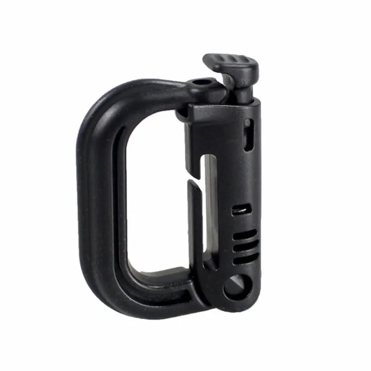 Plastic Portable Carabiner, 4 pcs in One Packaging, The Price is for 4 pcs(Black)