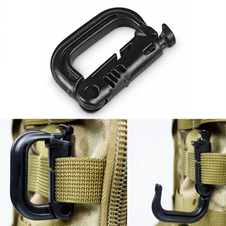 Plastic Portable Carabiner, 4 pcs in One Packaging, The Price is for 4 pcs(Black)