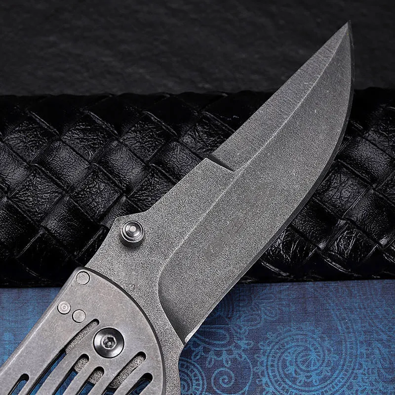 Small Edc Stone Wash Cold Steel Outdoor Folding Pocket Knife Hunting Survival Camping Hiking Self Defense Rescue Combat Knife