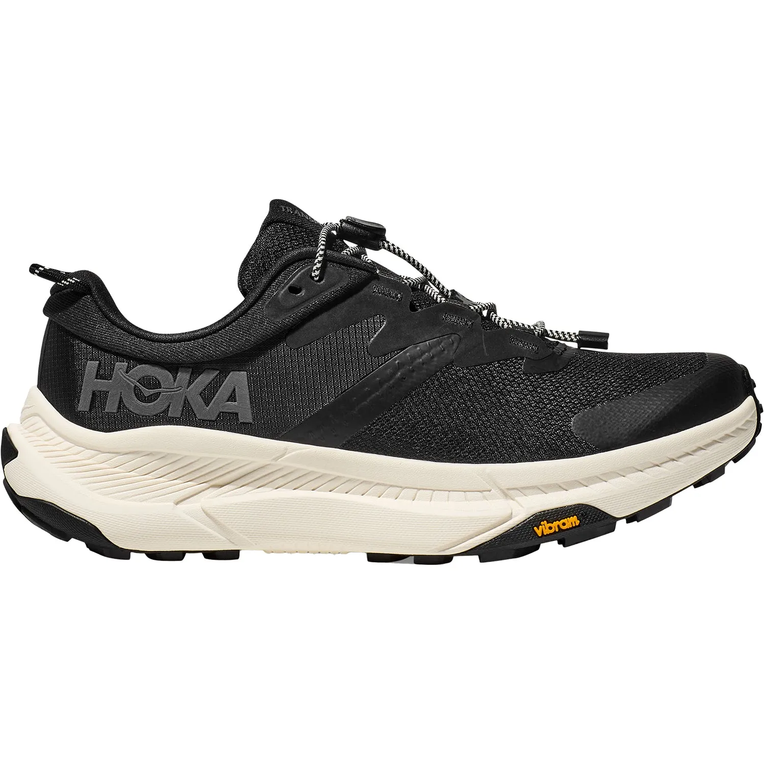 Women's Hoka Transport Black/Alabaster Mesh